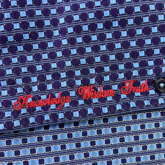 Robert Graham blue & white button down classic fit button down shirt - Picture 8 of 10